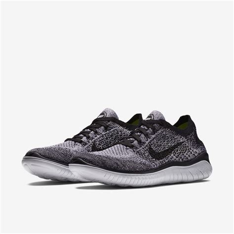 nike free rn 2018 laufschuhe damen black-white|Nike Free Run Flyknit 2018 Women's Running Shoes.